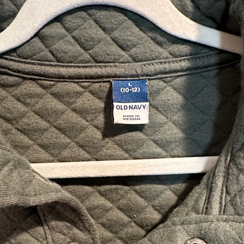 Old Navy Kids Quilted Pullover - Dark Green - Picture 2 of 4